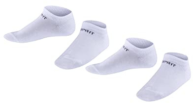 ESPRIT unisex - barn Foot Logo 2-Pack Ankelstrumpor bomull andningsaktiv