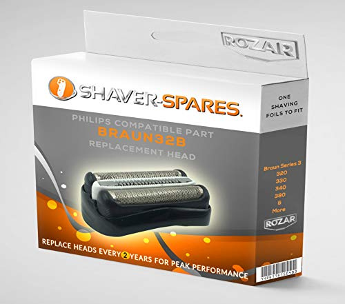 ROZAR Brand Electric Shaver Replacement Foil and Cutter Cartridge to Fit Braun Series 3 32B Cassette Head