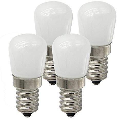 CTKcom 2W LED Refrigerator Bulb (4 Pack)-European E14 Base 15W Equivalent Daylight White 6000K 120V Lamp for Freezer Lighting,Home Lighting