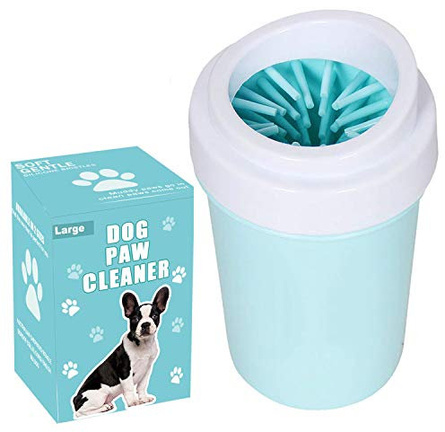 Hundepfotenreiniger für Hunde, groß/kleine Pfotenreiniger, einfach zu bedienen und zu reinigen, tragbarer Hundepfotenreiniger mit Silikon-Unterlegscheiben, schöne Verpackung