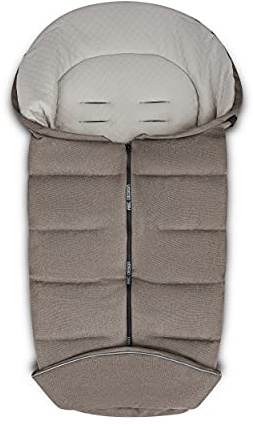 ABC Design Winterfußsack - gepolsterter Fußsack für kühlere Temperaturen - variable Anpassung an den Gurt des Kinderwagens (nature) | Für Buggy, Sportwagen & Kinderwagen, weicher warmer Innenstoff