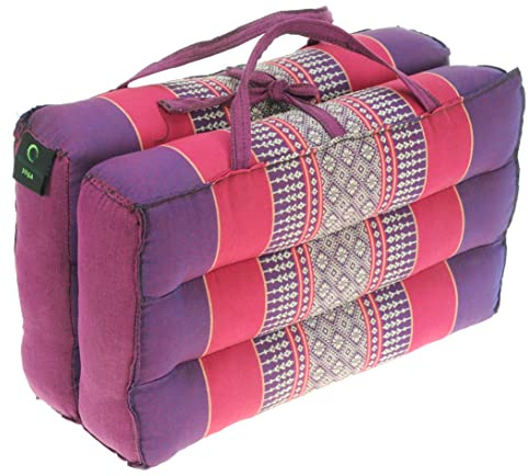 Namesakes Kapok Yoga Block Meditationskissen - Faltbare Stützrolle - Rosa Lila