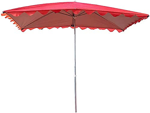 GCSQF Sombrilla de jardín Parasol Sombrilla Decoration, Sombrilla Cuadrada, Protección Solar para jardín, balcón y terraza, Verde GCSQF210603(Color:Red;Size:3m)