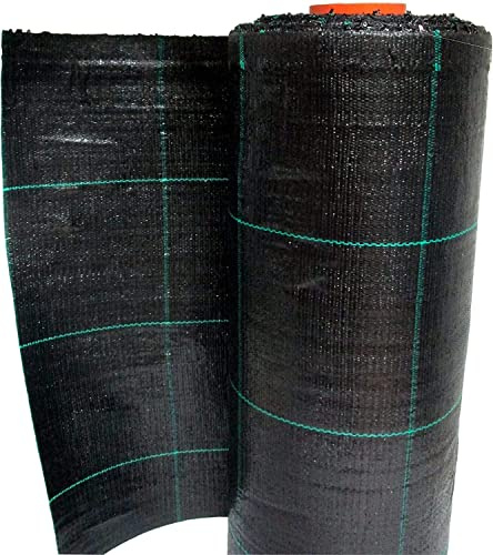 N.G. NICCOLAI - Telo PACCIAMATURA in Rotoli - Polipropilene - PERMEABILE - Varie Misure - Verde O Nero QUADRETTATO Verde - Anti Erbacce - ANTIALGA - Ecologico - CALPESTABILE (1,05X100 Metri, Nero)