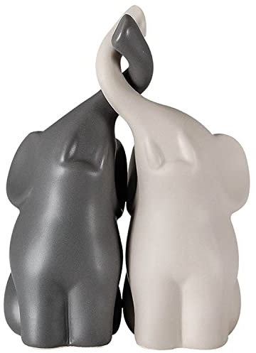 Hoshisea Decorazione di Elefante in Ceramica, Coppia di Elefanti in Ceramica, Elefante Armonioso, Viene Utilizzata per Tessuti per la Casa, Decorazioni di Animali, Regali Amore