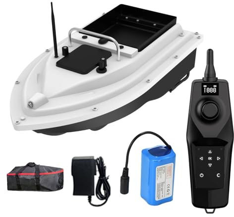 CRESEAPRODUCTS GPS RC Esca Barca per Pesca barca barchino carpfishing con Telecomando GPS, Navigazione Automatica, Ritorno automatico
