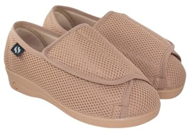Sko för känsliga fötter, diabetiker, postoperativ speciell bredd Sevilla´S Mod Patricia Grid, Beige, 39 EU bred