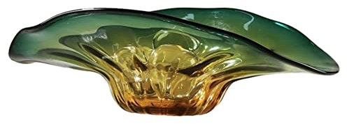 DIKNAC Fruit Bowl Table Decor Glass Fruit Bowl Modern Art Fruit Plate Transparent Fruit Dish Fan-shaped Candy Plate Home Decor Fruit Basket