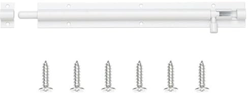 UVDS Weiß Grau Barrel Bolzen 2/3/4/5/6/8 Zoll Aluminium Legierung Tür Riegel Hardware for Home Hardware Tor Sicherheit Tür Riegel Riegel Schloss (Color : White, Size : 4inch)