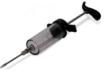 Frischluftküche Seringue à marinade 50 ml – Pour assaisonner profondément la viande, indispensable pour les barbecues riches en goût, permet une marinade uniforme de l'intérieur