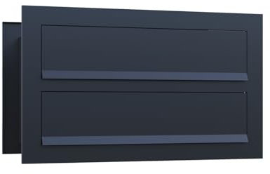 Mauerdurchwurf Briefkasten NOTO for Two in Schwarz