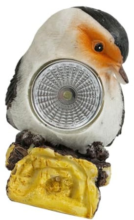 Levemolo Solar Powered Light Garden Resin Bird Statue Outdoor Patio Decor Solar Lawn Lamp for Garden Pathway
