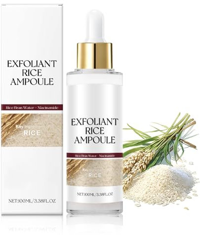 Peel Shot Glow Rice Ampoule, Rice Peeling Ampoule for Gentle Facial Exfoliation, Soft Exfoliating Face and Body Scrub, Blackheads Remover for All Skin Types 100ml (White, One Size)