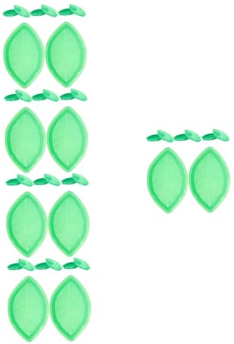 PRETYZOOM 5 Ensembles Plateau En Forme De Feuille Casse-croûte Corbeille De Fruits Pour Plateau Snack Divisé Panier De Fruits Plat Corbeille Assiette Green Plastique 8 Pièces * 5
