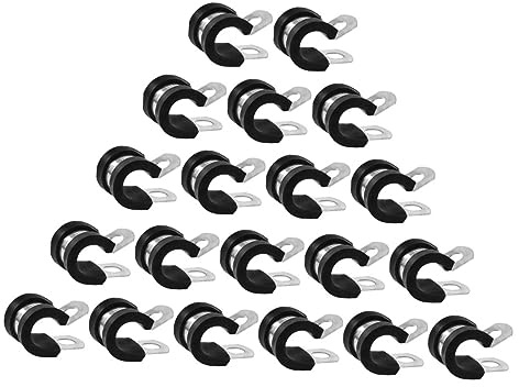 20pièces Colliers De Serrage Acier Inoxydable Avec Coussin Caoutchouc Pour Tuyaux Et Câbles Fixation Durable Et Résistante Corrosion