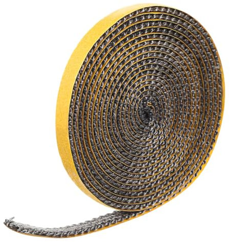 MOBUTOFU 1rollo Cuerda De Sellado Autoadhesiva Para Estufas Fibras De Alta Temperatura Mejora El Aislamiento y Ahorra Energía Chimeneas y Estufas De Leña