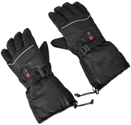 TOYANDONA Beheizbare Herren Ski-Handschuhe Mit Unabhängiger Temperaturregelung Wiederaufladbar Elektrische Winterhandschuhe Für Outdoor Skifahren Wandern Und Camping Schwarze Thermohandschuh