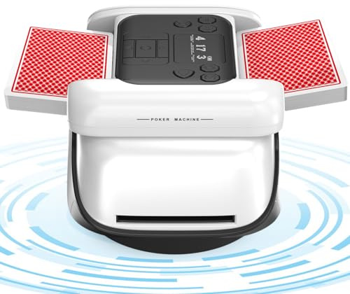 Catolsss 2 in 1 Automatische Kartenmischer und Kartensender mit großer Akkulaufzeit – Kartenmischmaschine Elektrische um 360 Grad Drehen Lässt für 1-8 Spieler für UNO, Blackjack, Texas Hold'em