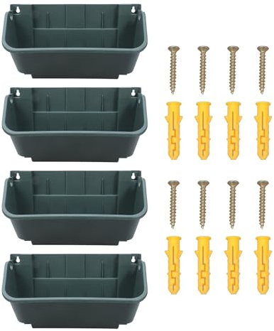 4pcs Fioriera Da Parete Per Uso Esterno Vasi Resistente Alle Condizioni Con Facile Installazione Muro Montato