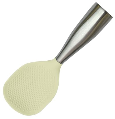 Ahuuen Mestolo per Riso - In Silicone Antiaderente Autoportante Spatola Per Riso,Mestolo da Cucina Resistente al Calore per Verdure Insalata Purè di Patate | Da Banco Domestico Campeggio Commerciale