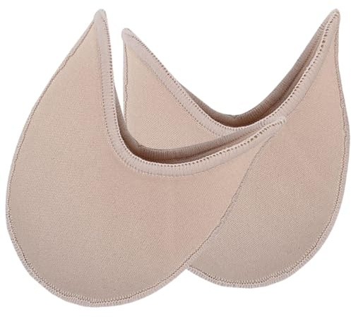 TOGEVAL Protezione Dita Piedi Traspirante e Resistente in SEBS, Copertura Avampiede Elastico e Confortevole per Scarpette da Danza Balletto, 1 Coppia, Pelle Corto