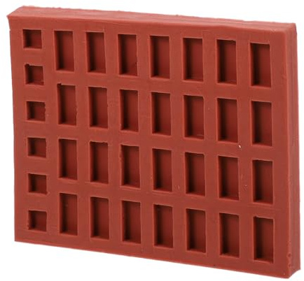 MAGICLULU Molde de Silicona Flexible para Ladrillos en Miniatura, 28 Ladrillos Largos y 6 Cuadrados, para Materiales de Construcción de Modelos Arquitectónicos y Manualidades DIY