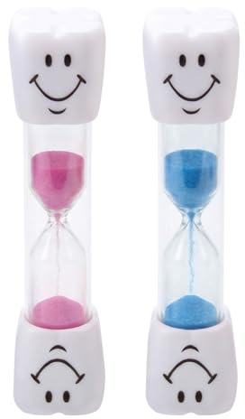 HDFHDF Sanduhr Zähneputzen Kinder Sanduhr 3 Minuten Zahnputzuhr Kinder 3 Minuten Lächeln Gesicht Timer Geburtstagsgeschenk Interessant (Blau, rosa)