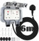 Outdoor Sockets Weatherproof with 6M/20FT Extension Cable, 2 Gang Extension Lead 6M Outdoor Socket Waterproof 13A IP66 Double Socket Outside Wall Electrical Switched Plug Sockets Box