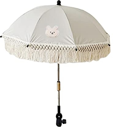 Colcolo Parasol pour poussette bébé, avec pince UV Accessoires universels pour poussette Couvertures d'auvent Parapluie bébé pour chaise de plage, lapin