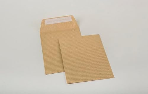Låda 500 postpåsar utdragna (132 x 187) kraft 80 grs. autoam självhäftande med silikonremsa sam 141200