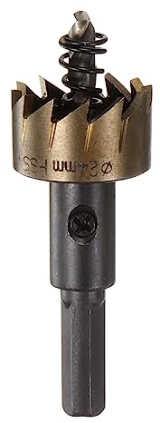 sourcing map Scie cloche M35 HSS (acier rapide 24 mm) avec revêtement en titane pour acier inoxydable, alliage d'aluminium, métal, bois, plastique