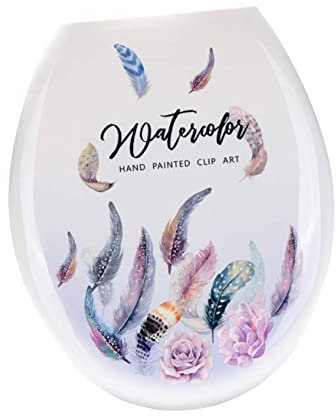 PRETYZOOM Toilettensitzbezug U-förmig Toilettendeckelbezugschutz Aus Pp-material Passend Für Haustoiletten Einfache Installation Und Reinigung Kreatives Druckmuster