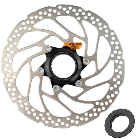 Yongness Cykelbromsskiva, 180 mm, skivbromsskiva, skivbromsskiva, 180 mm, kompatibel med Shimano SM-RT30 skivbromsskiva med låsskydd, lämplig för racercykel, MTB, BMX