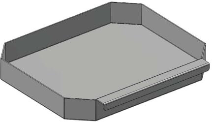 Aschekasten - Passend für Wamsler Kaminöfen inkl. Modellübersicht - Aschkasten aus verzinktem Stahlblech - feuerfest & hitzebeständig - Aschekästen Stahl [330x270x45 mm]