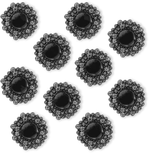 10 Stück 20 mm Legierungs-Strassknöpfe Zum Nähen, Diamantschnalle Annähen Von Knöpfen Für Kleidung, Vintage Nähknopf Für Hemd, Mäntel, Blazer, Kleid Und DIY Crafting Dekorationen