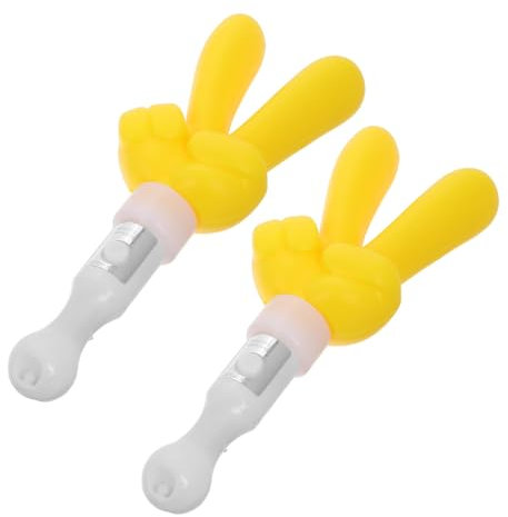 Milisten 2pcs Reusable Cheering Stick Light Wands Portable Glow Sticks for Concerts Performances Events Material Lightweight Design for Fans