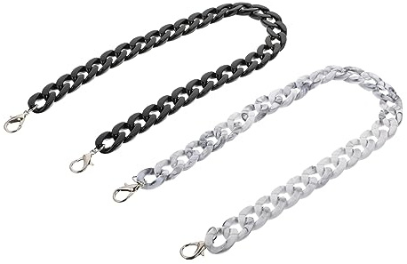 Tofficu Teilige Acryl-handtaschenkette in Fischgrätenmuster Lange Silberne Metallketten Mit Hummerverschlüssen Abnehmbare Ersatzstraps Für Schultertaschen Modisch Und Vielseitig Einsetzbar