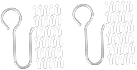 Cabilock 2 Set Ganci Metallo Per Tende Da Soffitto Ganci Eleganti E Resistenti Per Appendere Tende E Accessori Doccia Design Funzionale E Decorativo 200 Pezzi*2