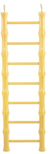 TOYANDONA Scala Giocattolo da Appendere in Plastica Gialla Sicura e Liscia Stimola la Salute per Uccelli e Criceti Gabbia per Pappagallini e Cocorite