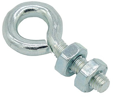 SET - 10x Eisen-Gewindeöse M3 x 10mm + 20x Sechskantmutter M3 Schrauböse/Ringöse/Ringschraube/Gewindemutter verzinkt 30-tlg.