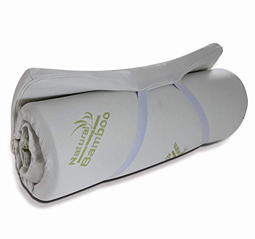 SEHR WEICHER Memory Foam Topper H7 cm mit glattem hypoallergenem Stoff, der den Körper schützt, und 4 elastischen Ecken. Mattenkorrektor 180x195