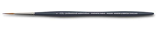 Winsor & Newton 5011301 Professional Aquarellpinsel, Malpinsel für Aquarellfarben mit synthetischen Fasern, ergonomischer Griff, langlebig & formstabil, kurze Stiel - Takelagepinsel Nr. 1