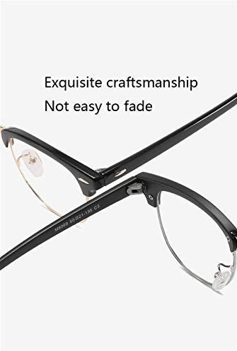 Blue Light Blocking Glasses, Computer Reading Glasses, Gaming Glasses, Tv Glasses for Women Men Protection Eye Vision (Color : Black silver)