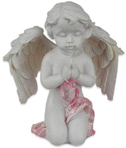 mtb more energy Deko Engelchen ''Protecting Heart'' - Engel Schutzengel Engelsfigur Cherubinchen - Höhe 8 cm - Dekoration Figur Babyengel