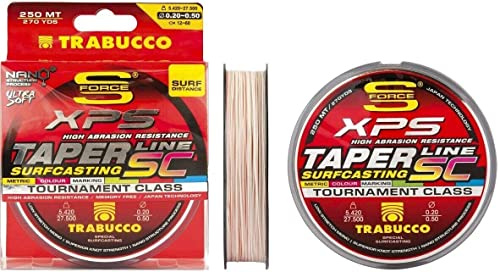 TRABUCCO XPS TAPER LINE SC MULTICOLOR SURFCASTING Fischerschnur 0,26-0,57 250 MT