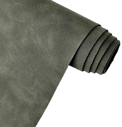 XHT Dunkelgrünes Weiches Wildlederimitat, 30 x 135 cm, Kunstleder, mattiertes Kunstleder, für DIY-Handyhüllen, Brieftaschen