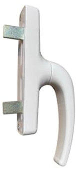 API - Maniglia cremonese per interno ante finestre infissi in alluminio (Argento) (Bianco)