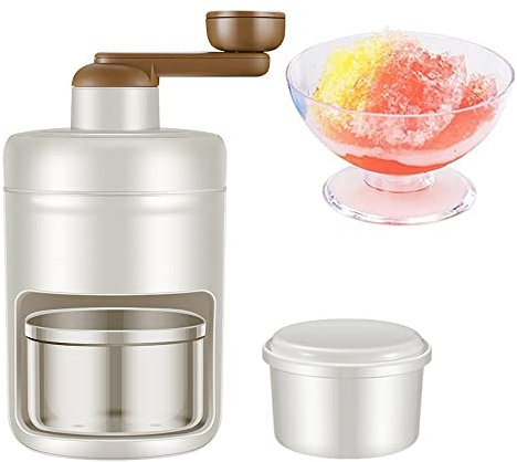 Ice Shaver Machine,Manual Ice Crusher Ice Shaver,Portable Ice Crusher and Slush Machine with Ice Cube Trays,Household Small Ice Maker Slush Machine Ice Breaking Artifact