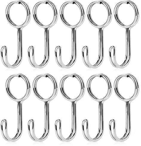 Aatpuss 10 Stück Spiralhaken, Spanngurte Haken,Expanderhaken | Planenspanner Edelstahl Haken,Universal Haken für Expanderseil,für Anhänger, Planen, LKW, Boot, Motorrad, Fahrrad, Trampolin