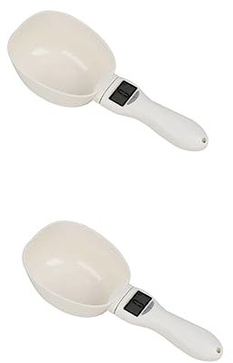 POPETPOP Lot De 2 Balances Numériques Blanches Pour Cuisine Pour Aliments Pour Animaux De Compagnie Pour La Maison